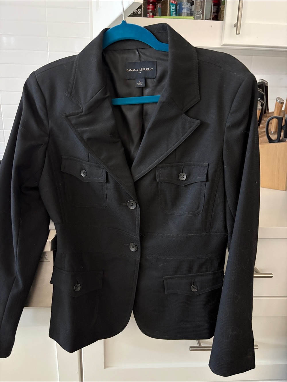 Banana Republic Black Women's Tailored Button-Front Blazer